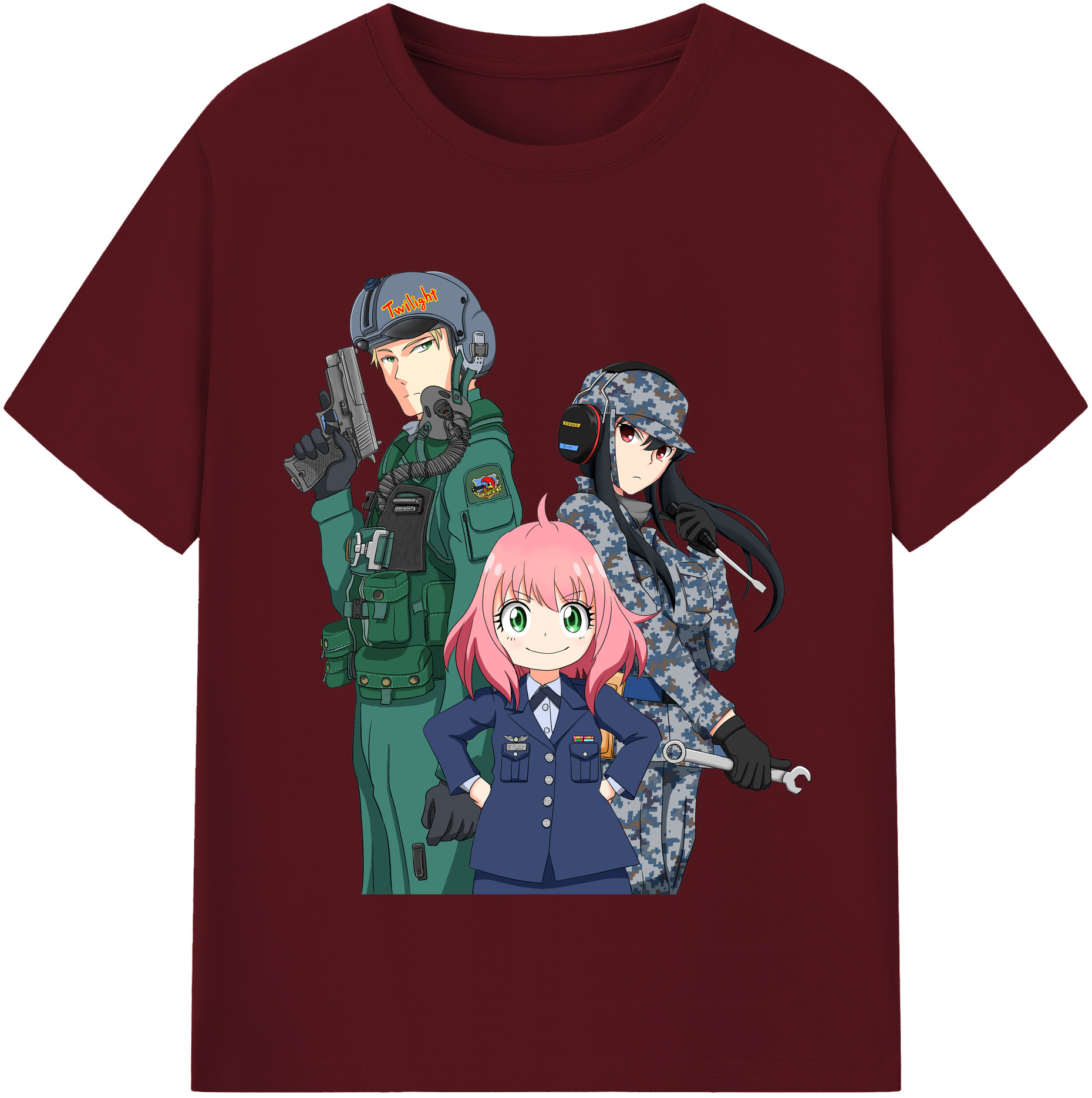 （画像用） SPY×FAMILY间谍家家酒 綿100％半袖Tシャツ（フロントプリント）